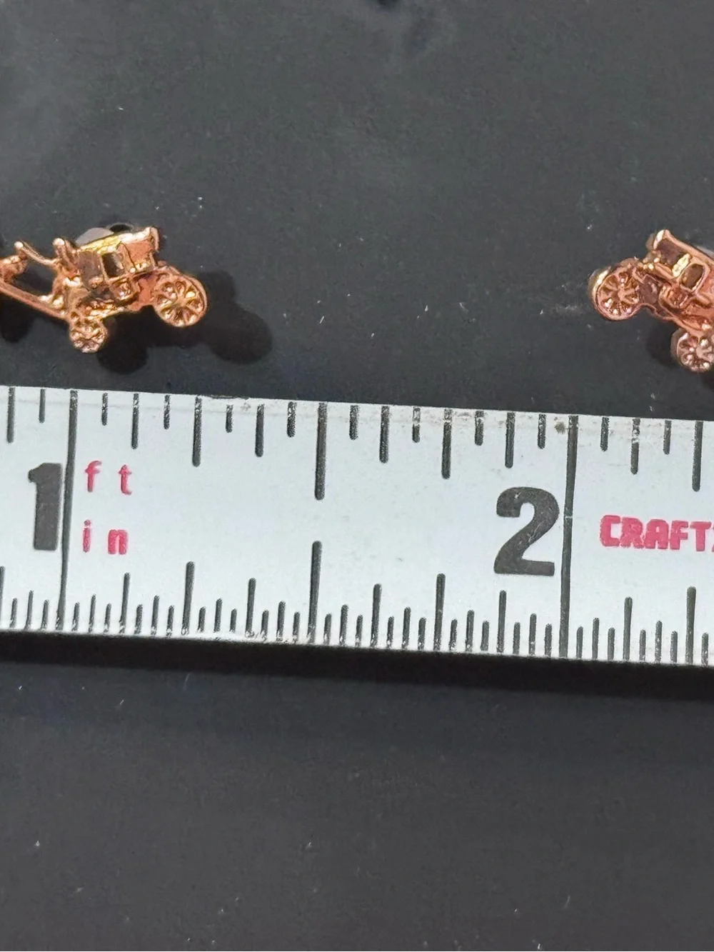 Coach Signature Stagecoach Post Stud Earrings Rose Gold Copper Color Pierced - Picture 5 of 9